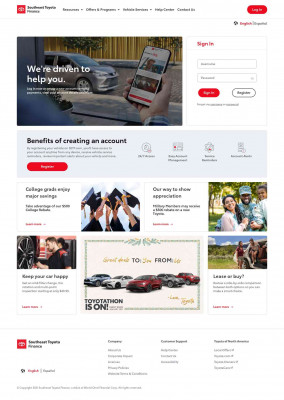 Login - Southeast Toyota Finance Login - Southeast Toyota Finance