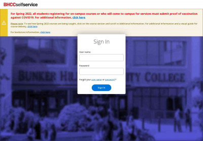 BHCC Self Service: Sign In BHCC Self Service: Sign In