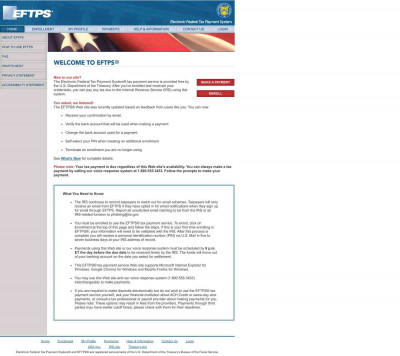 Welcome to EFTPS online Welcome to EFTPS online