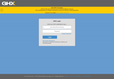GHX - Login GHX - Login