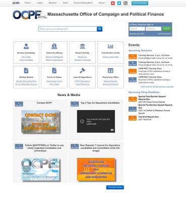 OCPF - Welcome to the OCPF Home Page OCPF - Welcome to the OCPF Home Page
