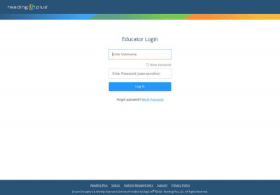 Reading Plus - Educator Login Reading Plus - Educator Login