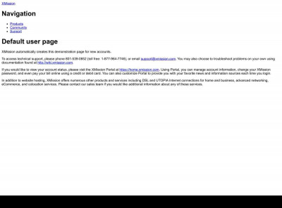 XMission: Default user page XMission: Default user page