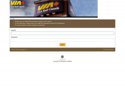 Uniform Center :: Login - VIA Rail Log In Page - VF Imagewear Uniform Center :: Login - VIA Rail Log In Page - VF Imagewear