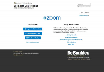 Zoom Video Conferencing | University of Colorado Boulder Zoom Video Conferencing | University of Colorado Boulder