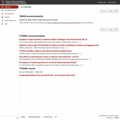 Sakai (eLearn.ttuhsc.edu) - Texas Tech University Health ... Sakai (eLearn.ttuhsc.edu) - Texas Tech University Health ...