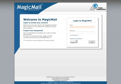 MagicMail Server: Login Page - Sumner Communications MagicMail Server: Login Page - Sumner Communications