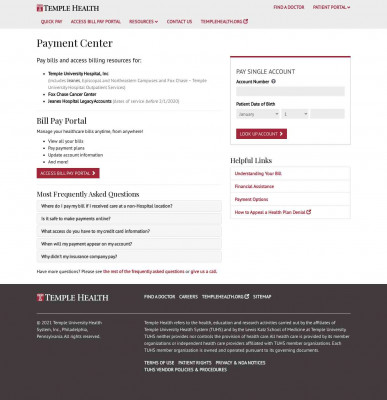 Temple Health: Payment Center Temple Health: Payment Center