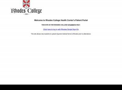 Welcome to Rhodes College Health Center's Patient Portal Welcome to Rhodes College Health Center's Patient Portal