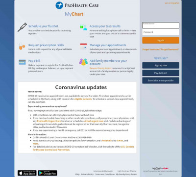 MyChart - Login Page - ProHealth Care MyChart - Login Page - ProHealth Care