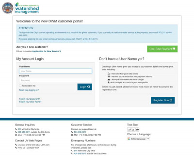 Sign Up | Atlanta Watershed Sign Up | Atlanta Watershed