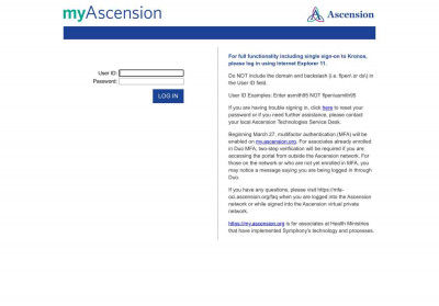 myAscension:Log In myAscension:Log In