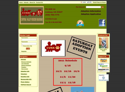 PetPoint Search - Central Valley Rescue Railroad PetPoint Search - Central Valley Rescue Railroad
