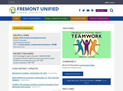 COVID-19 Overview - Fremont Unified School District COVID-19 Overview - Fremont Unified School District
