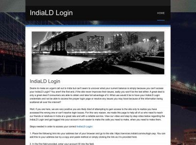 IndiaLD Login - Home IndiaLD Login - Home