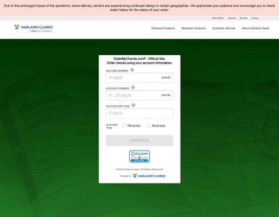 Login to Order Checks by Harland Clarke | OrderMyChecks ... Login to Order Checks by Harland Clarke | OrderMyChecks ...
