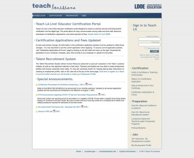 Certification - Teach Louisiana Certification - Teach Louisiana