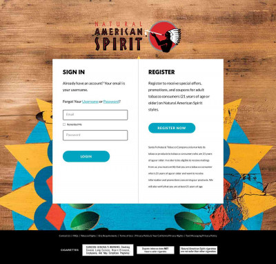 Registration - Natural American Spirit Registration - Natural American Spirit