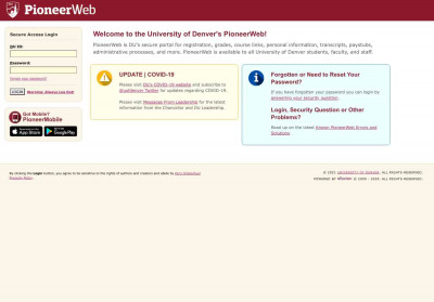 PioneerWeb - University of Denver PioneerWeb - University of Denver