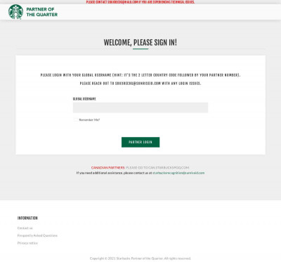 Starbucks Partner of the Quarter. Login Starbucks Partner of the Quarter. Login