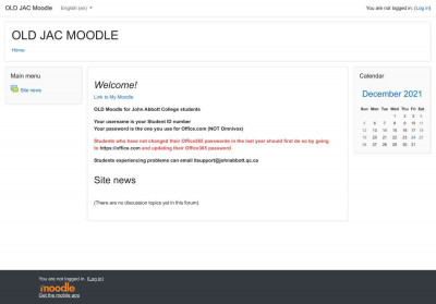 OLD JAC MOODLE OLD JAC MOODLE