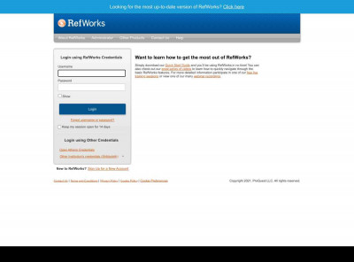 RefWorks Login RefWorks Login