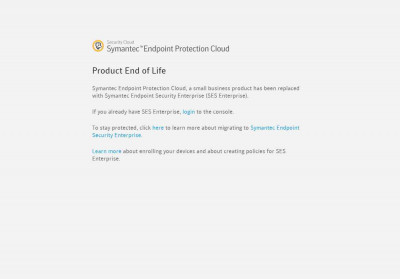 Symantec Endpoint Protection Cloud | Product End of Life Symantec Endpoint Protection Cloud | Product End of Life