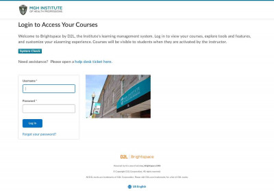 MGH Institute of Health Professions: Login - D2L MGH Institute of Health Professions: Login - D2L