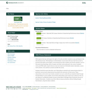 D2L - Michigan State University D2L - Michigan State University