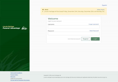 Login | Lincoln Heritage Customer Portal Login | Lincoln Heritage Customer Portal