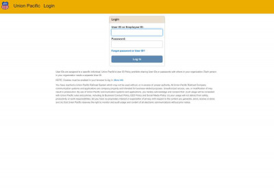 Log In Page - Union Pacific Log In Page - Union Pacific