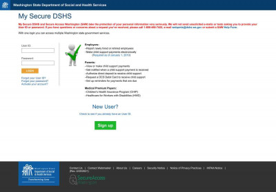 My Secure DSHS: Login or sign up My Secure DSHS: Login or sign up