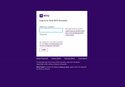 NYU Login NYU Login