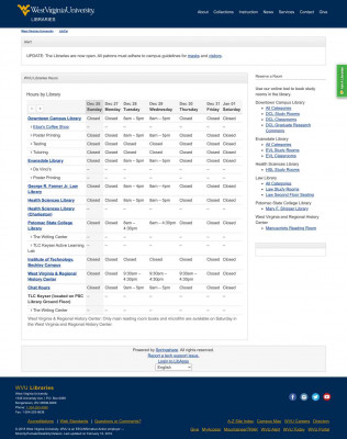 West Virginia University: LibCal West Virginia University: LibCal