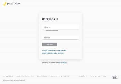 Synchrony Bank: Log In To Your Account Synchrony Bank: Log In To Your Account