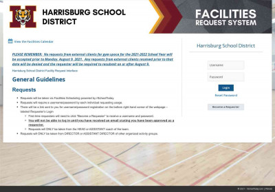 Facilities Scheduler Ver 4 for Harrisburg School District Facilities Scheduler Ver 4 for Harrisburg School District