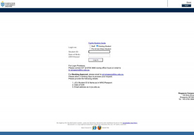 Login - Facilities Booking Login - Facilities Booking