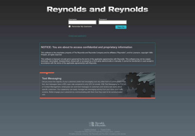 Reynolds and Reynolds: Login Reynolds and Reynolds: Login