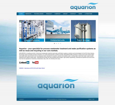 Wastewater Treatment - Water Purification Systems | AQUARION Wastewater Treatment - Water Purification Systems | AQUARION