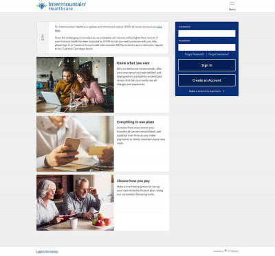 Make a one-time payment - Intermountain Bill Pay Make a one-time payment - Intermountain Bill Pay