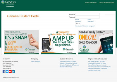 Student Portal - Genesis Healthcare System Student Portal - Genesis Healthcare System