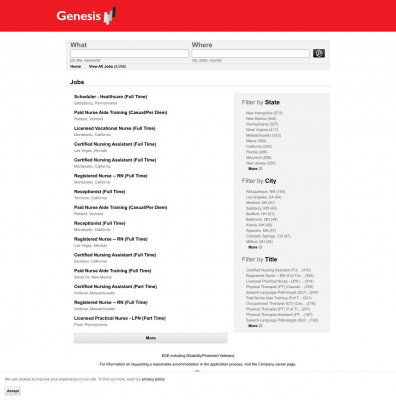 Genesis HealthCare Jobs Genesis HealthCare Jobs