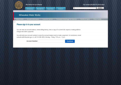 Milwaukee Water Works - WebConnect Milwaukee Water Works - WebConnect