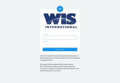 WIS Intranet: Login WIS Intranet: Login
