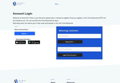 ArmorVax: Login to your Account ArmorVax: Login to your Account