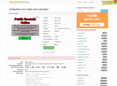 Stridestart : Stride Academy Website stats and valuation Stridestart : Stride Academy Website stats and valuation