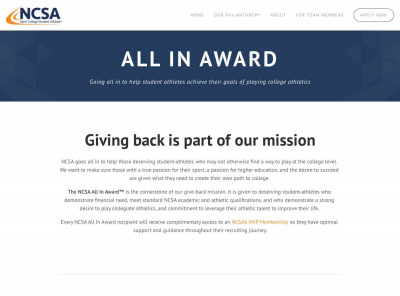 NCSA All In Award NCSA All In Award