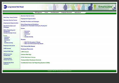 Accessing the Internal BSC Portal - LIRR Employees Accessing the Internal BSC Portal - LIRR Employees