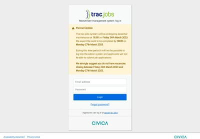 trac.jobs admin system: Log in trac.jobs admin system: Log in