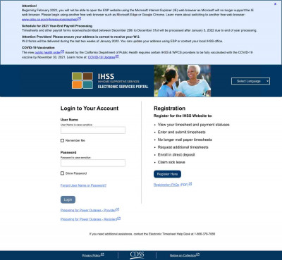 Begin Registration - IHSS Website Begin Registration - IHSS Website